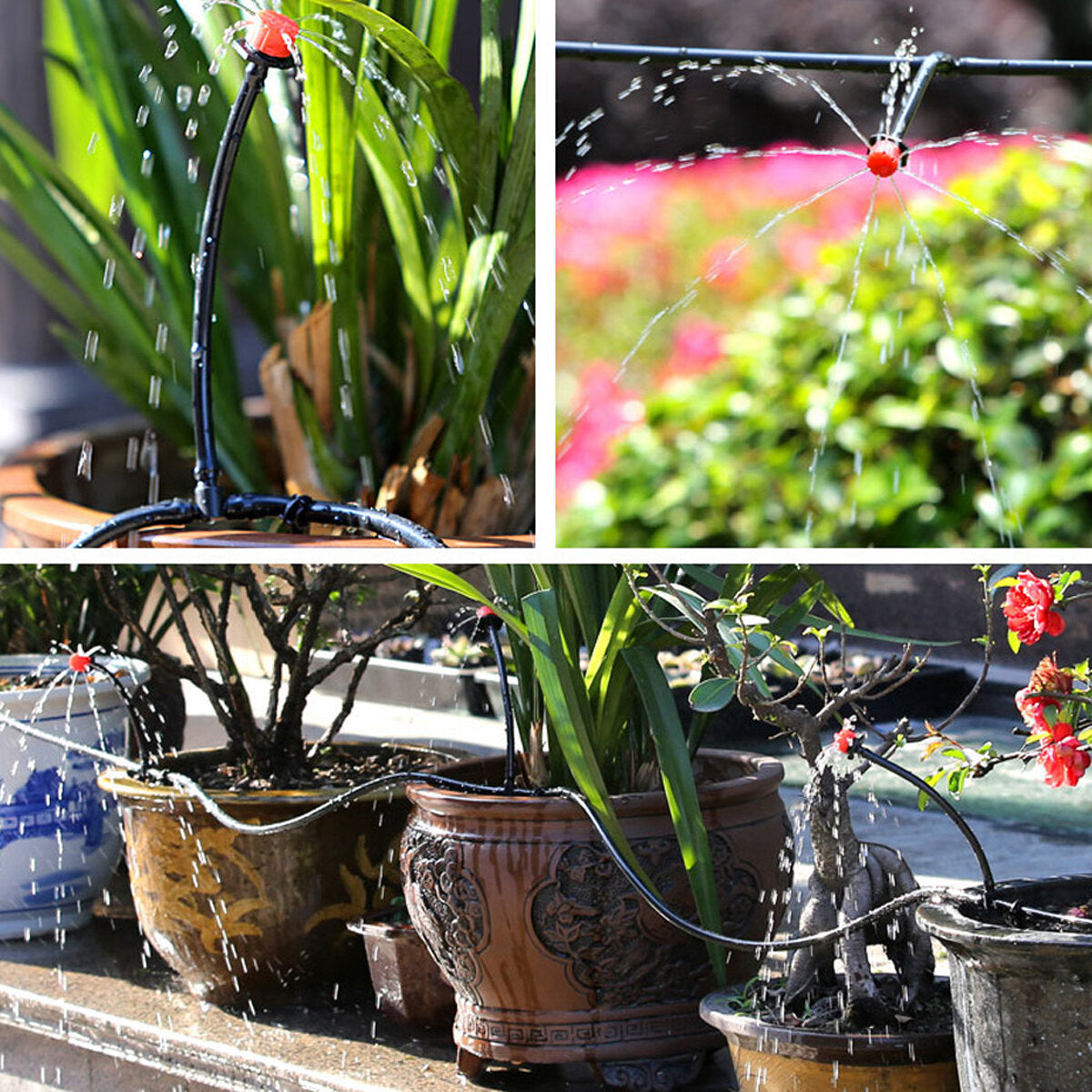 10/25m Hose Irrigation Dripper Watering Kit Automatic Irrigation System Garden Cooling Tool Kits