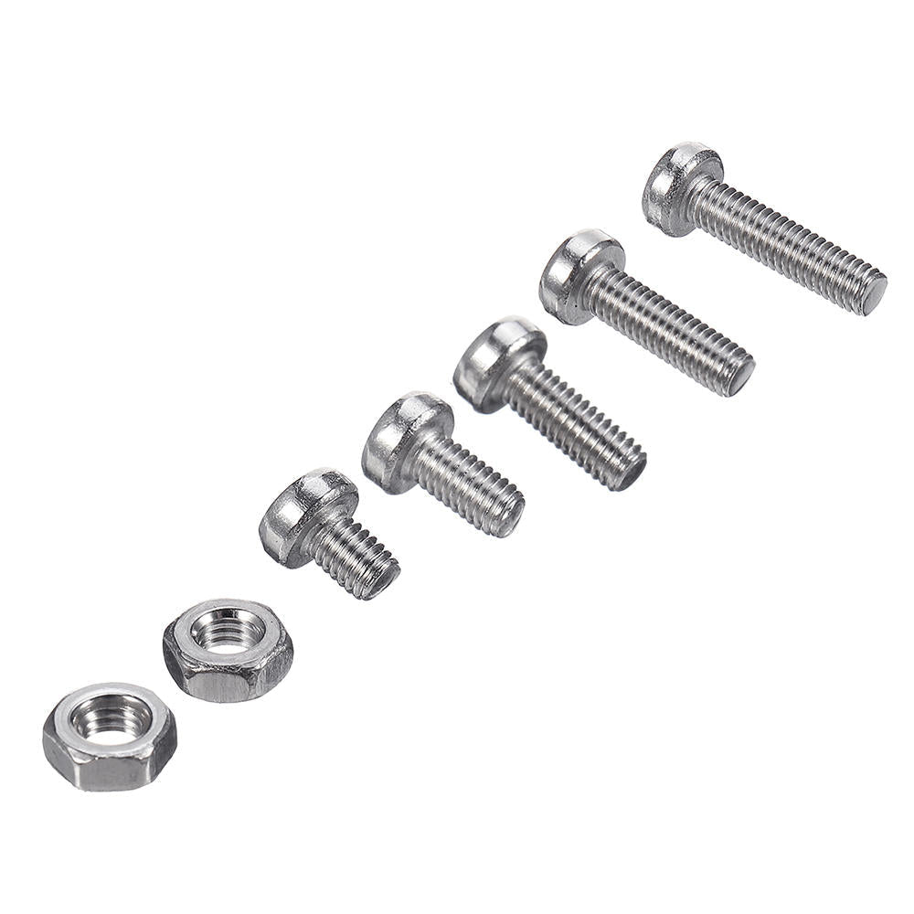 M3ST2 300Pcs M3 Torx Machine Screw 304 Stainless Steel Pan Head 4-12mm Bolt Nut Assortment