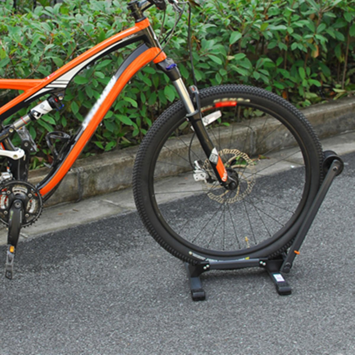 L Type Folding Floor Bike Stand Adjustable Parking Rack Bicycle Storage