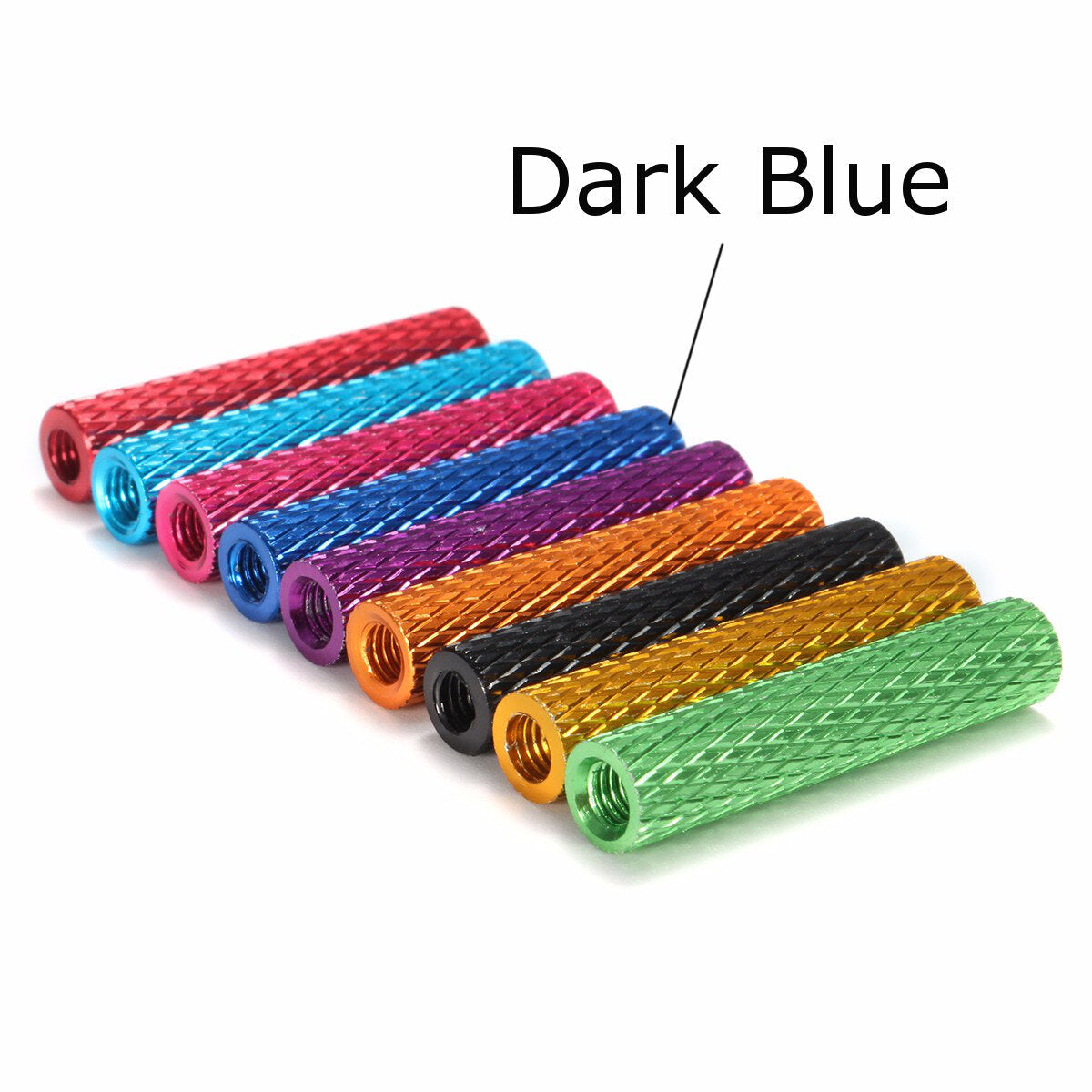 10Pcs M3 25mm Knurled Standoff Aluminum Alloy Anodized Spacer