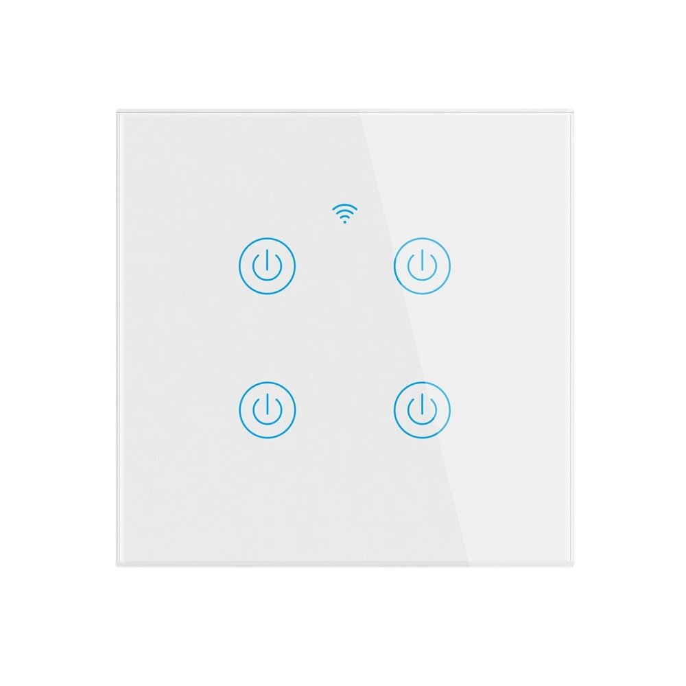 WiFi EU Standard Smart Switch Touch Key No Neutral Needed Switch Control 1/2/3/4 Gang