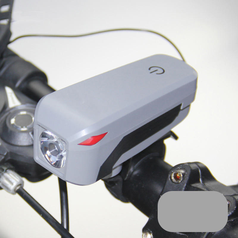 Bicycle Headlight Electronic Bell Siren Alert Trumpet USB Charge 140DB