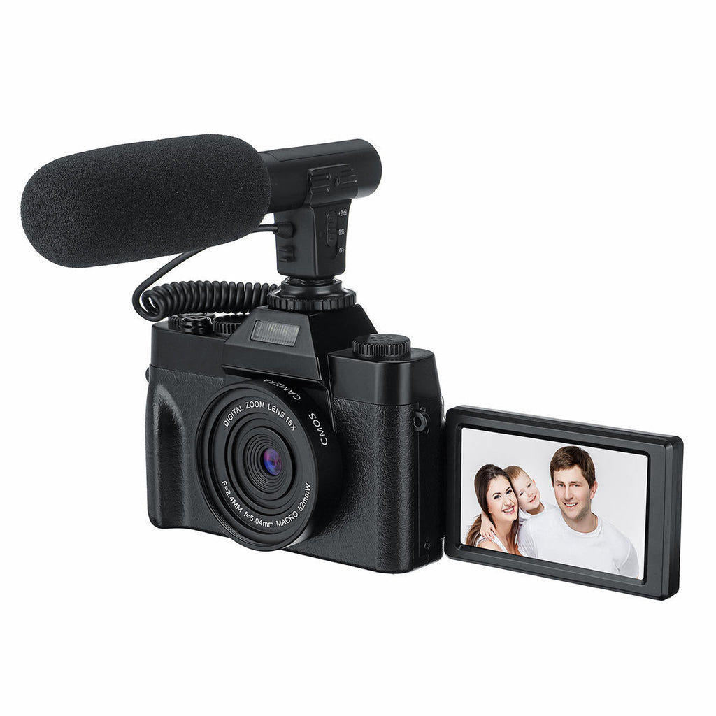 Vlog Camcorder 30MP 16X Digital 4K Camera Support Microphone for Tik Tok Youtube Live Streaming