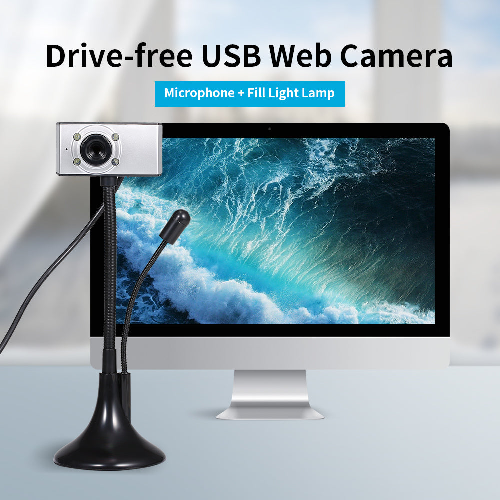 480P HD Webcam CMOS USB 2.0 Wired Drive-free Computer Web Camera Built-in Microphone Camera for Desktop Computer Notebook PC