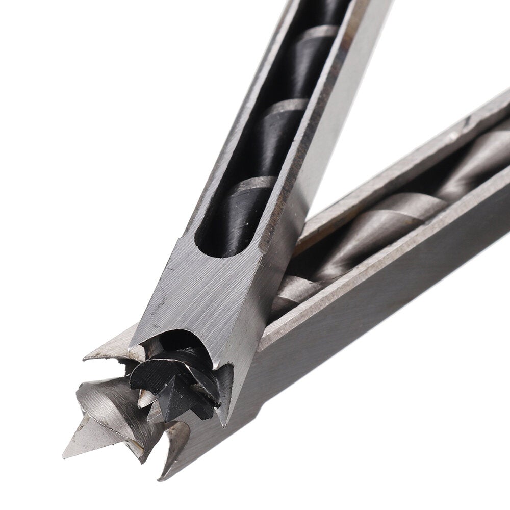 4pcs Square Hole Drill Bits Auger Mortising Chisel Set Kit 1/4 to 1/2 Inch Tool Set