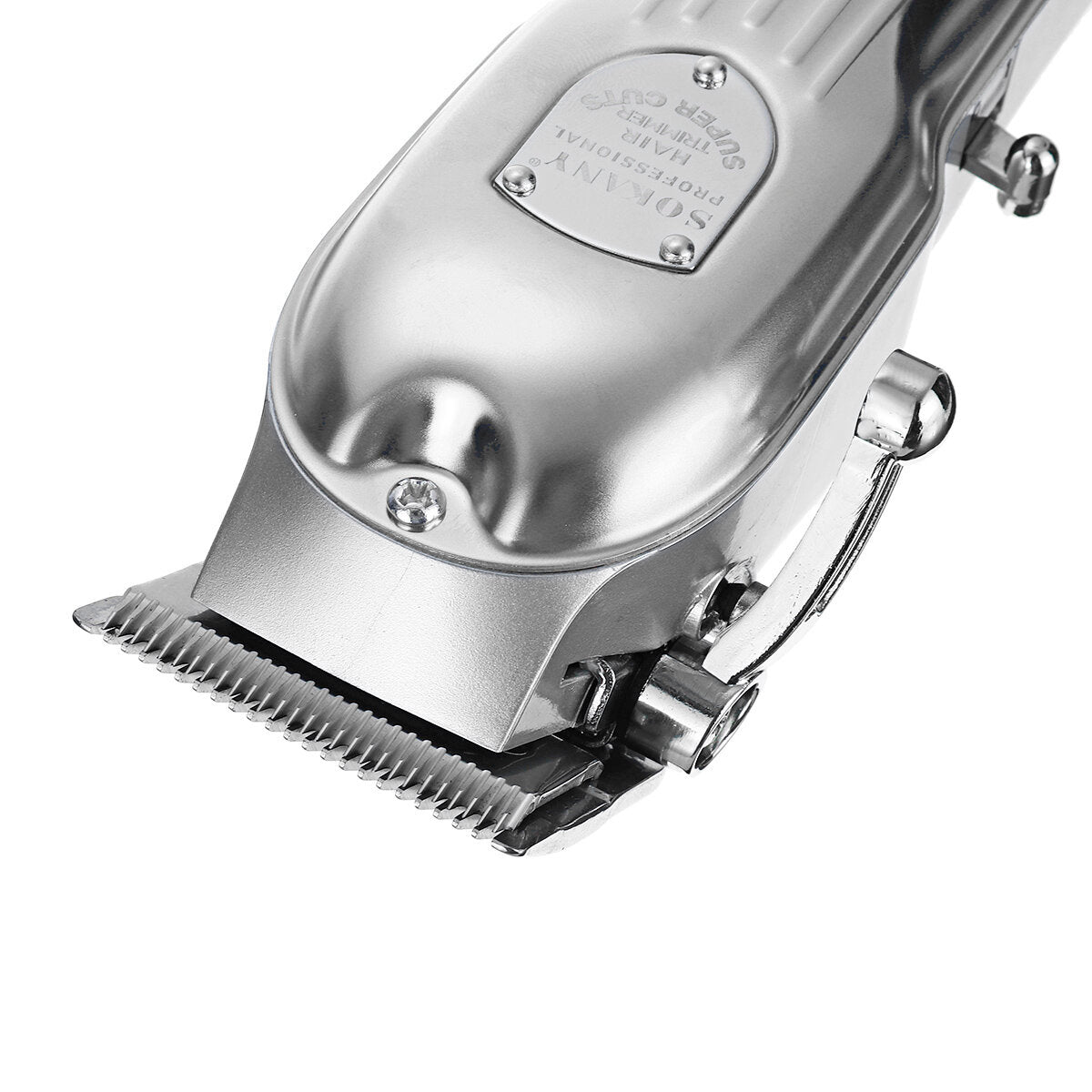 Stainless Steel Hair Clipper Display Adult USB Rechargeable Push Shear Beard Razor Hair Clipper