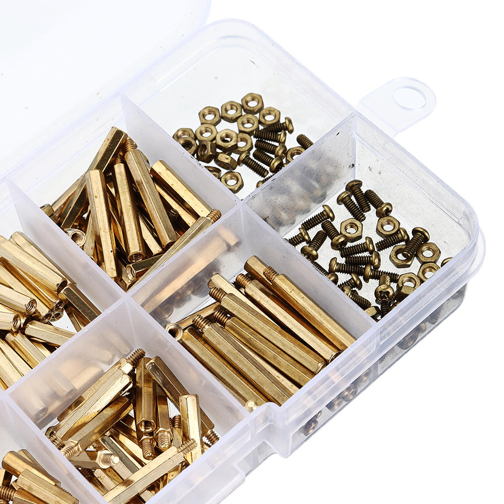320Pcs M2 Male-Female Brass Hex Column Standoff Support Spacer Pillar for PCB Board