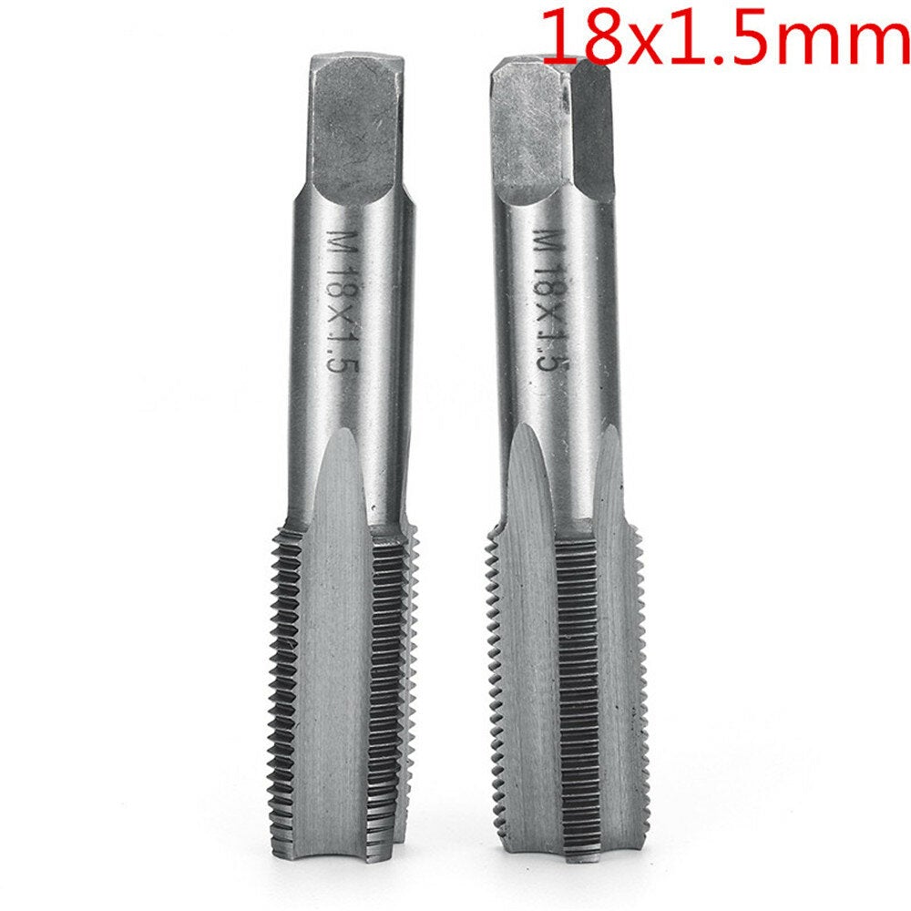 2pcs M12-M20 1.5mm Pitch High Speed HSS Right Hand Straight Fine Screw Tap Metric Tool
