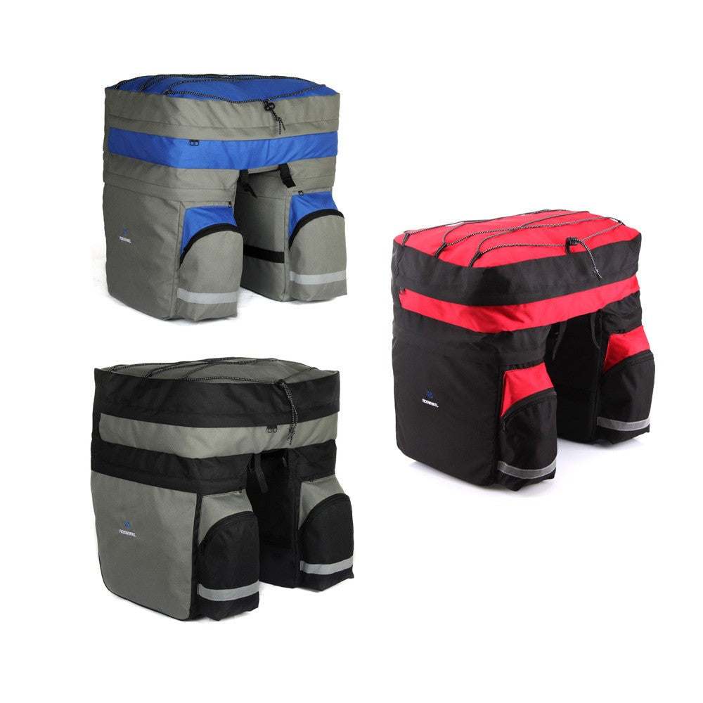 Cycling Bicycle Bag Bike Double Side Rear Rack Tail Seat Trunk Pannier 60L