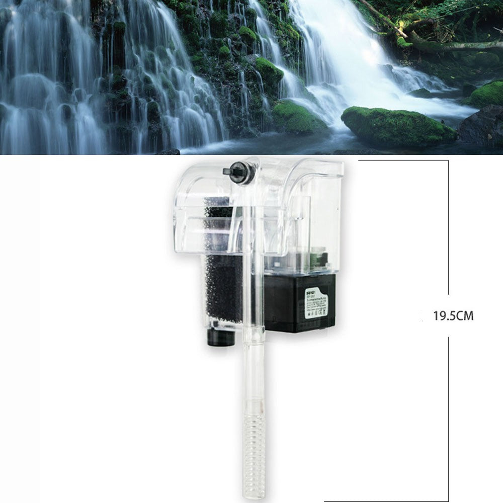 External Oxygen Pump Waterfall Filter for Fish Turtle Tank Aquarium 220-240V