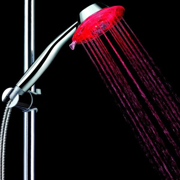 Multicolor LED Shower Head Sprinkler Handheld 7 Color with 2 Adjustable Mode