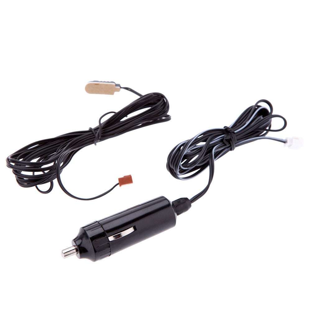 Digital Auto Car Thermometer Voltmeter Voltage Meter Noctilucous Clock Freeze Alert + Batteries