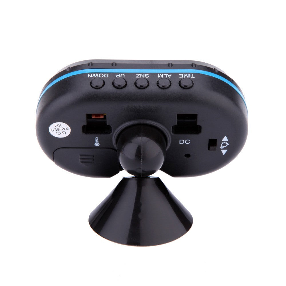 Digital Auto Car Thermometer Voltmeter Voltage Meter Noctilucous Clock Freeze Alert + Batteries