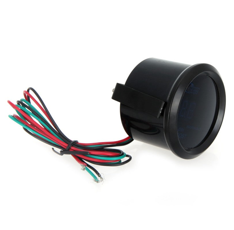 Digital Oil Pressure Meter Gauge with Sensor for Auto Car 52mm 2in LCD 0~120PSI Warning Light Black