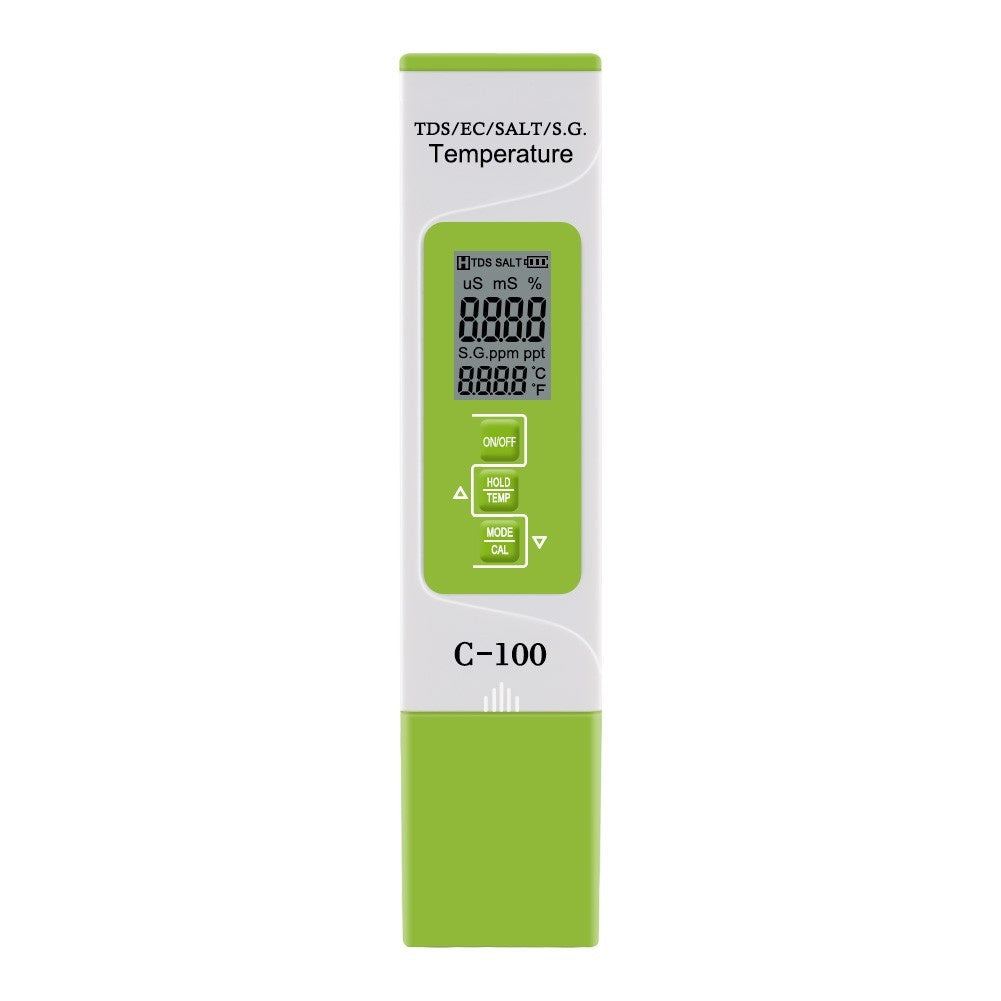 5 in 1 Temperature Meter Digital Water Quality Monitor Tester for Pools Drinking Aquariums
