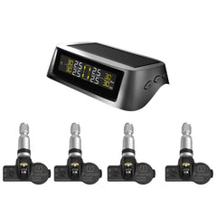 TPMS tire Pressure Monitoring System Solar Wireless and USB Charging Detection with 4 Internal Sensors