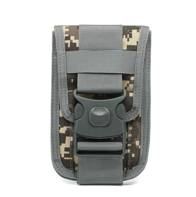 Tactical Waist Pack Shockproof Double Phone Pouch Wallet Card Hand Bag Gun Accessory for Camping