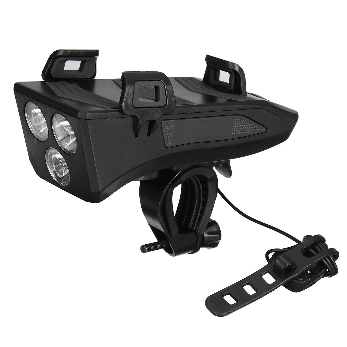 Bike Phone Holder Light Waterproof Horn Power Bank 2000mah 4 in 1