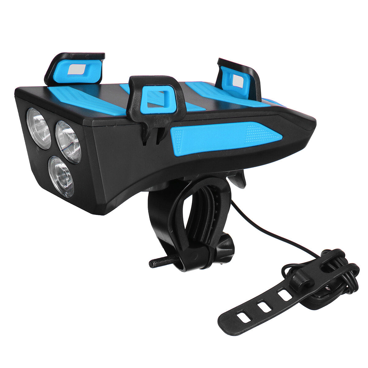 Bike Phone Holder Light Waterproof Horn Power Bank 2000mah 4 in 1