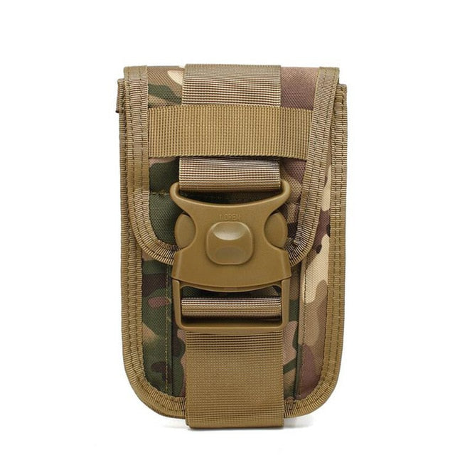 Tactical Waist Pack Shockproof Double Phone Pouch Wallet Card Hand Bag Gun Accessory for Camping