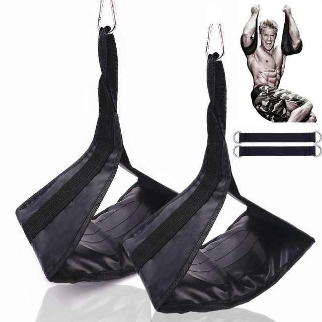 Fitness Sling Straps Suspension Rip Resistant Heavy Horizontal Pair for Pull Up Leg Raiser Equipment