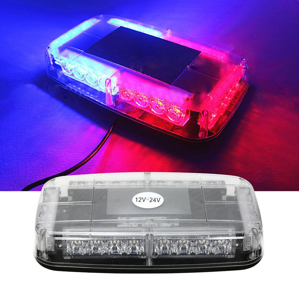 Car Roof Led Strobe Lights Bar Police Emergency Warning Fireman Flash red and blue 12v