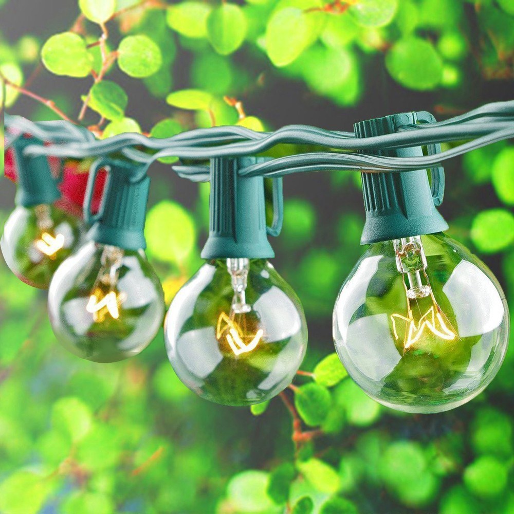 Glass Bulb Garden Yard Fence Warm Goble Lamp Holiday Lights String Indoor Outdoor Decoration