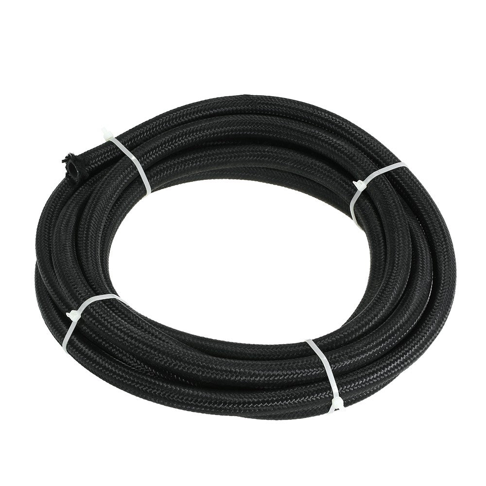 Nylon Braided Fuel Hose Oil Cooler 1M Black