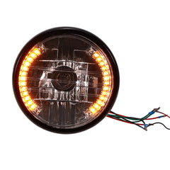 7" Motorcycle Headlight Round LED Turn Signal Indicators