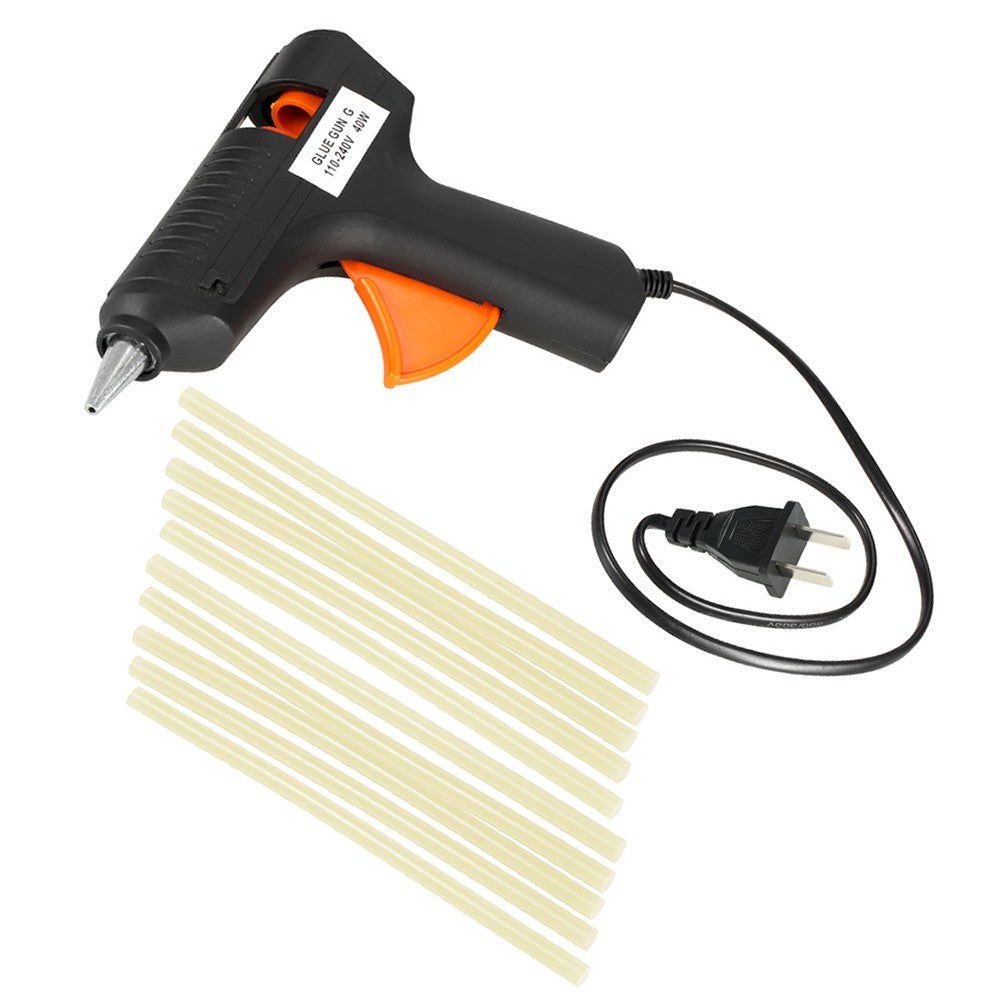 Hot Melt Glue Gun Paintless Dent Repair Tool +10pcs Sticks 40W