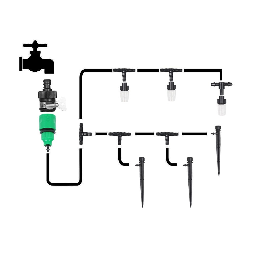 Plant Watering Irrigation Drip Kit Accessories Include Atomizing Nozzle Mister Dripper