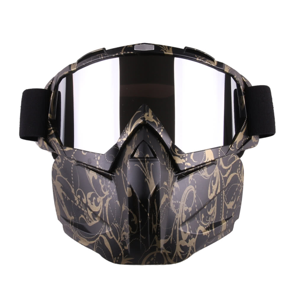 Motorcycle Helmet Riding Detachable Modular Face Mask Windproof Breathable Shield Goggles Outdoors