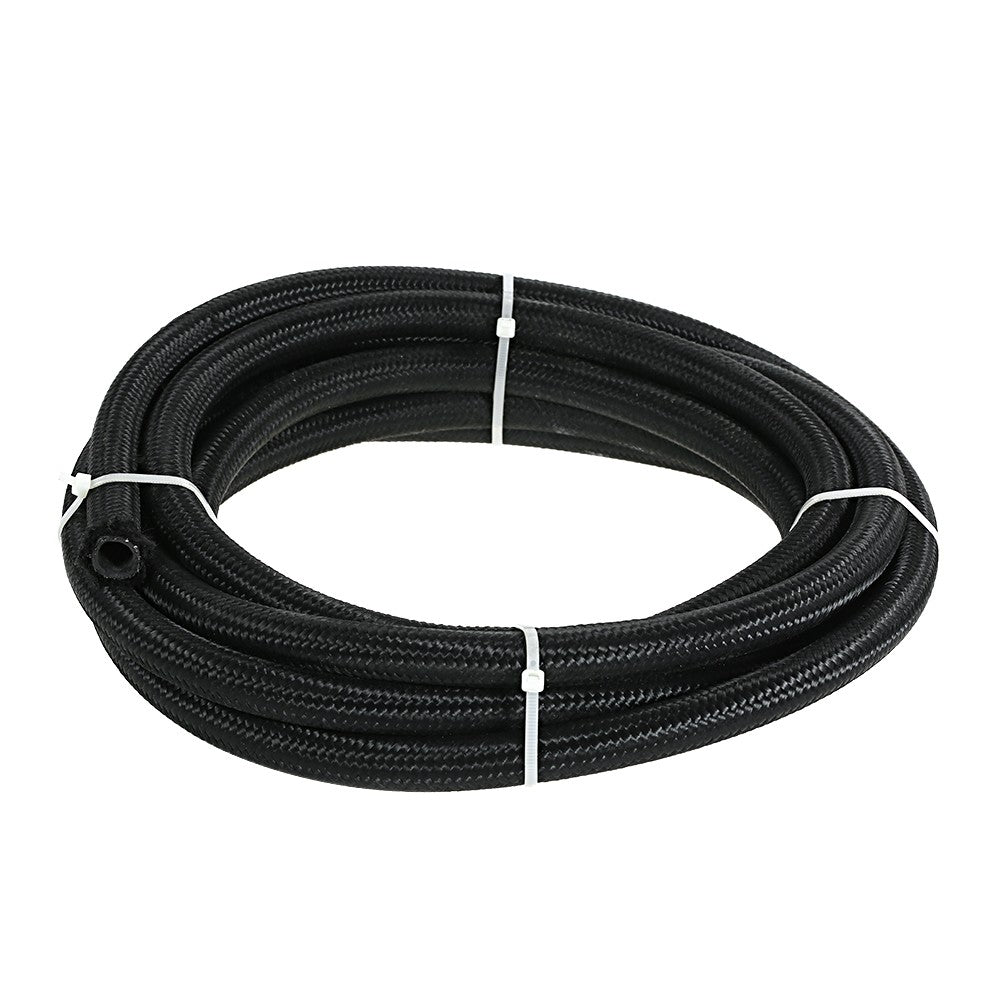 Nylon Braided Fuel Hose Oil Cooler 1M Black