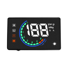 Car Hud Display OBDⅡ Head Up with Speed Overspeed Warning Mileage Measurement Water Temperature