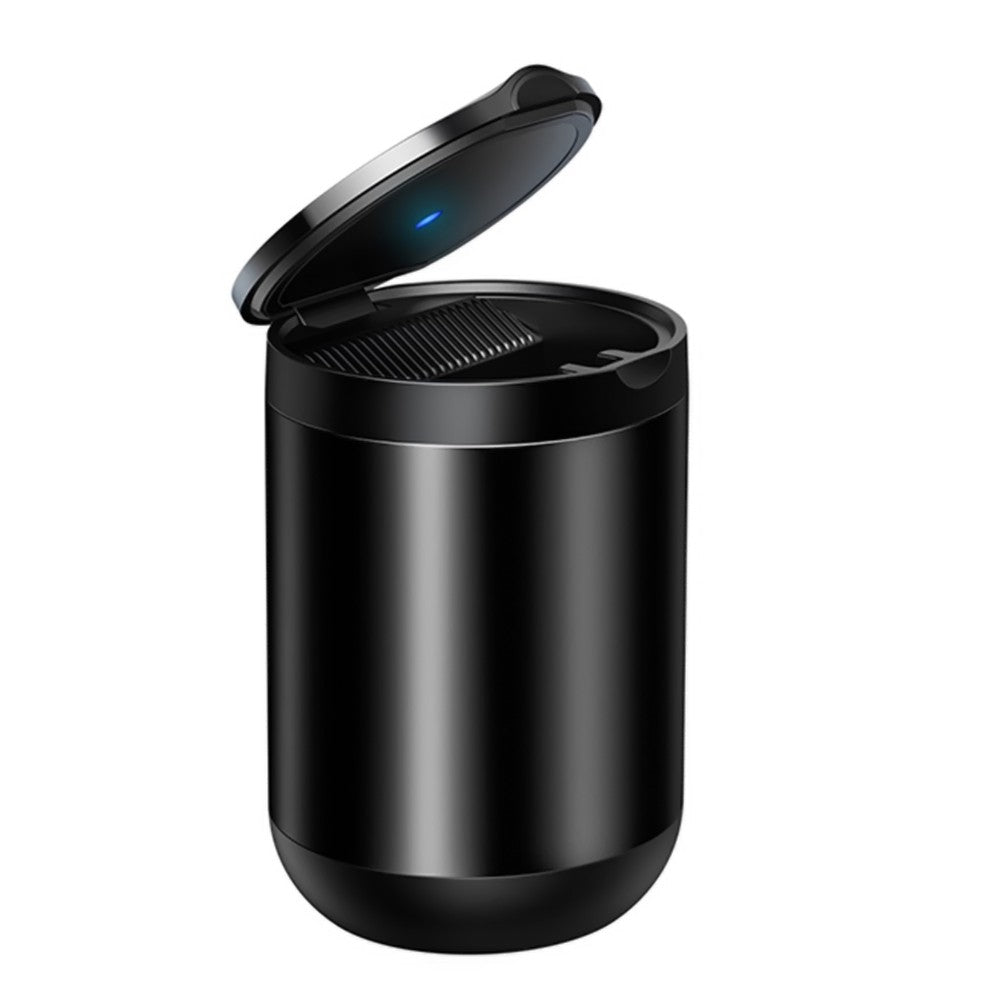 Car Ashtray LED Light Portable Aluminum Cup Smokeless