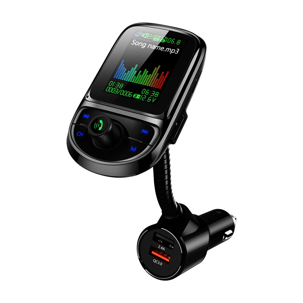 1.8 Inch Car FM Transmitter Multifunctional MP3 Player with Dual USB Charging Port