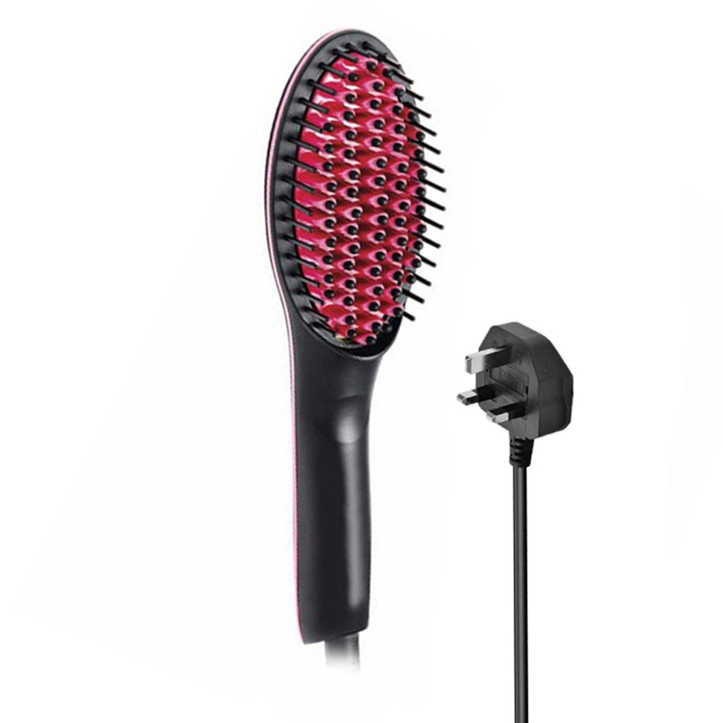 Hair Straightener Brush Comb Straight ABS Heat Anti Scald