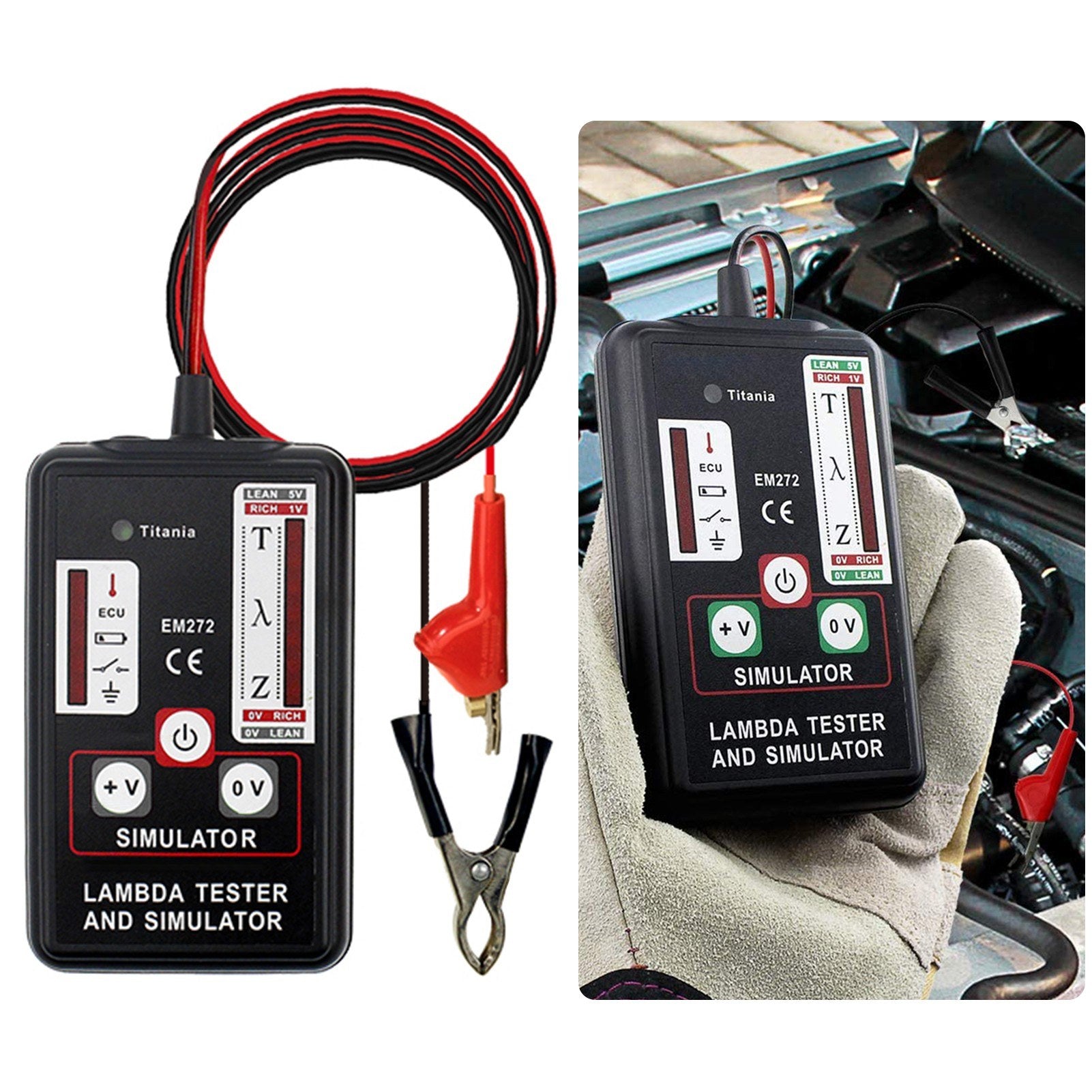 EM272 Lambda tester and simulator Zirconia Titania Sensors ECU Test 1,2,3 4 Wires