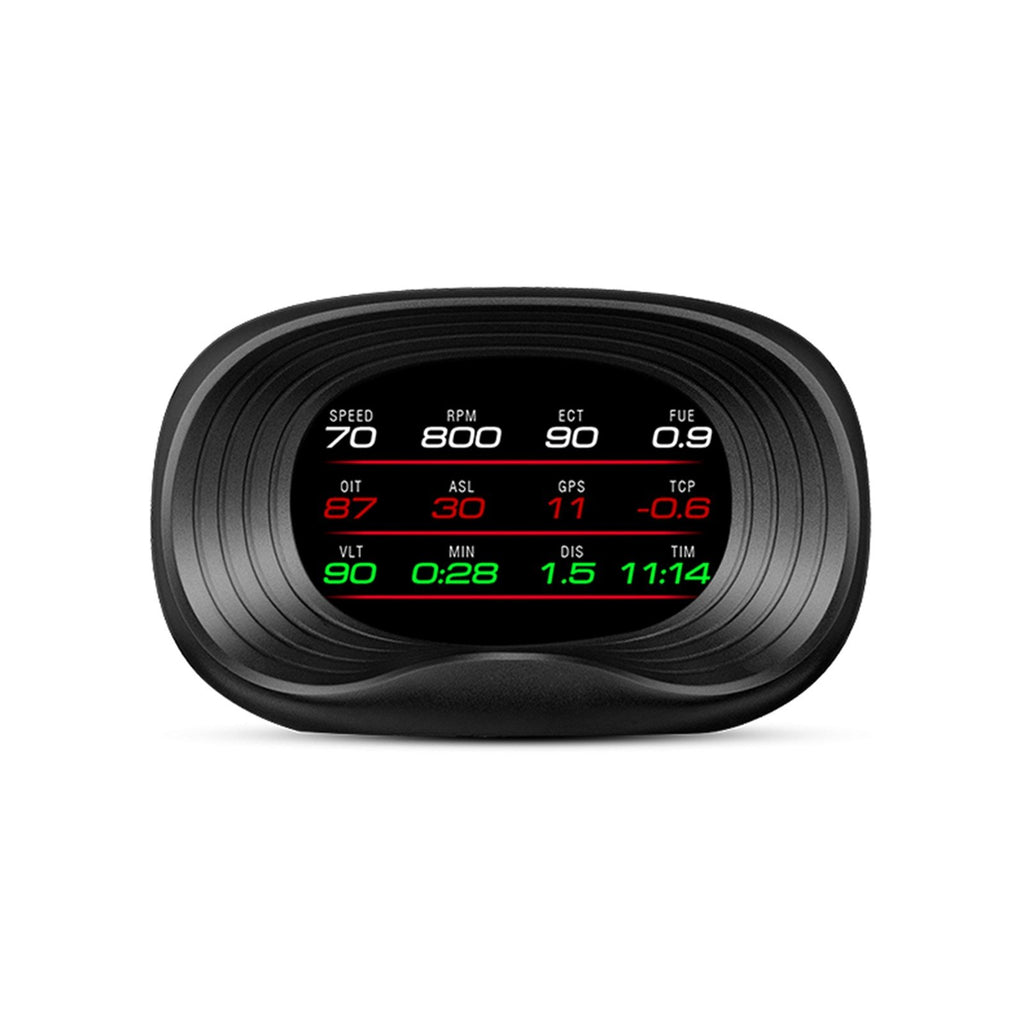 Car HUD Display, OBD+GPS Dual System Head Up Display High Definition Speedometer Diagnostic Tool