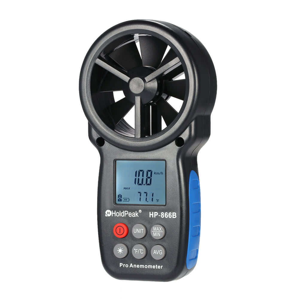 Mini LCD Digital Anemometer Wind Speed Air Velocity Temperature Measuring with Backlight