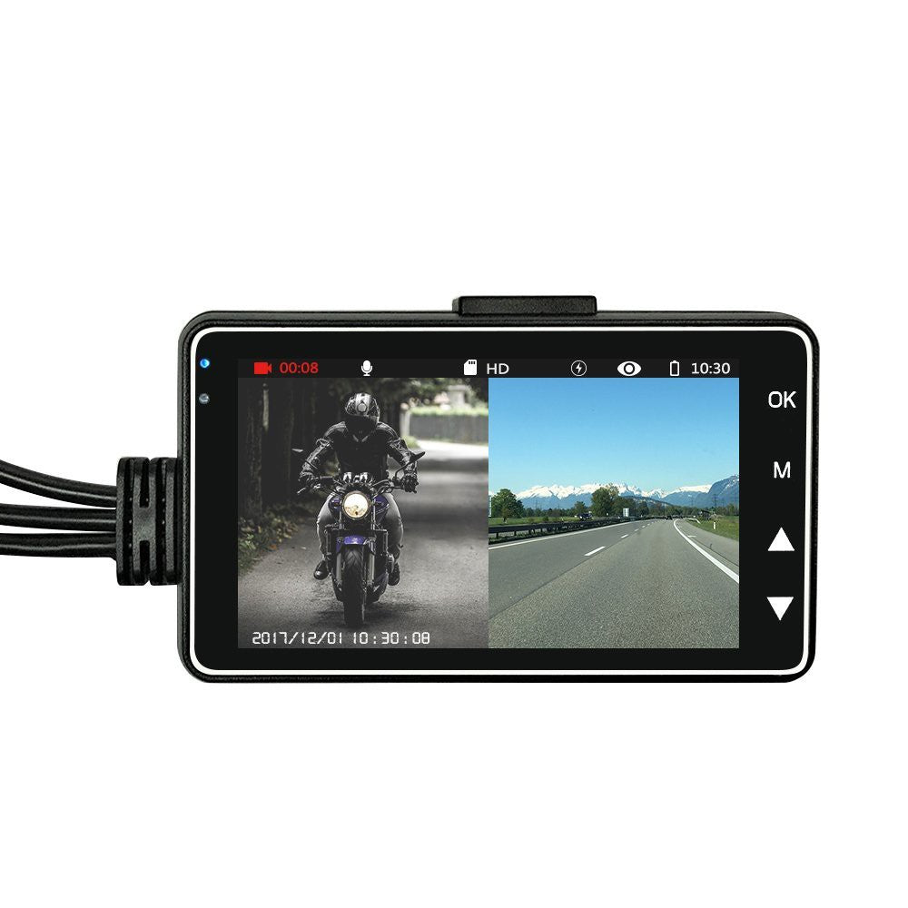 Motorcycle DVR Dual Lens Driving Recorder