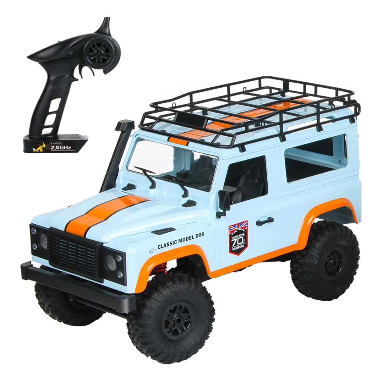 4WD 2.4Ghz Off Road Car RC Rock Crawler Cross-country Truck Toy with Headlight for Adults and Kids