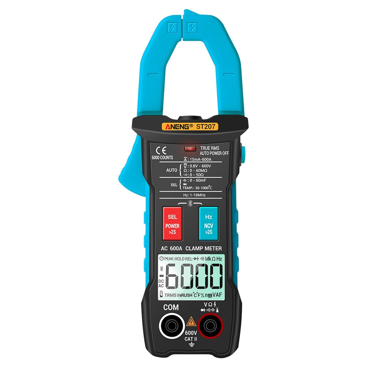 True RMS Clamp Meter with App Remote Control Autoranging Diode Hertz Temperature Tester