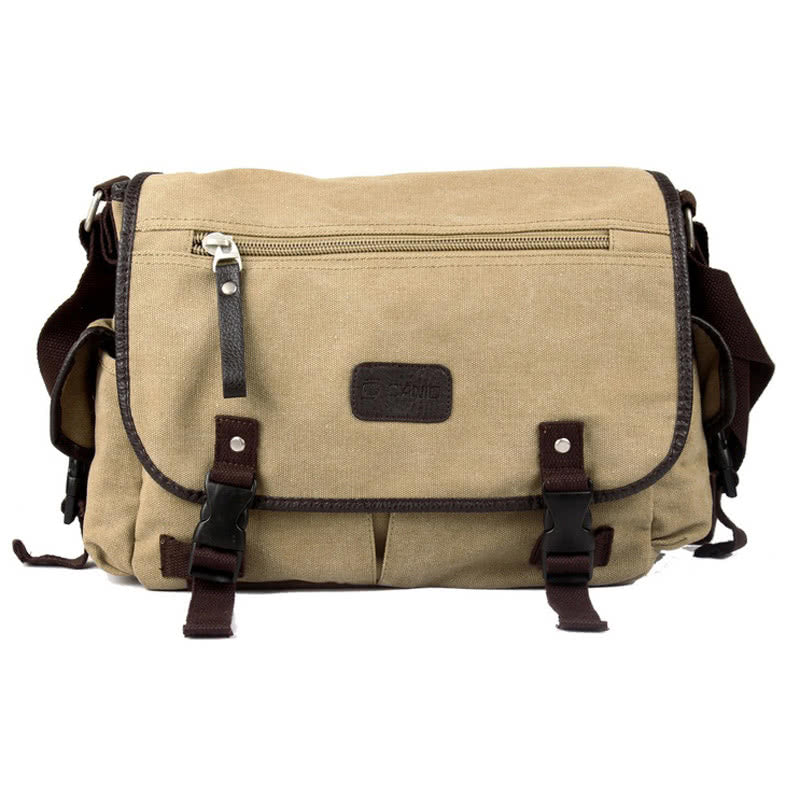 Men's Canvas Vintage Crossbody Satchel Shoulder Casual Messenger School Book Bag