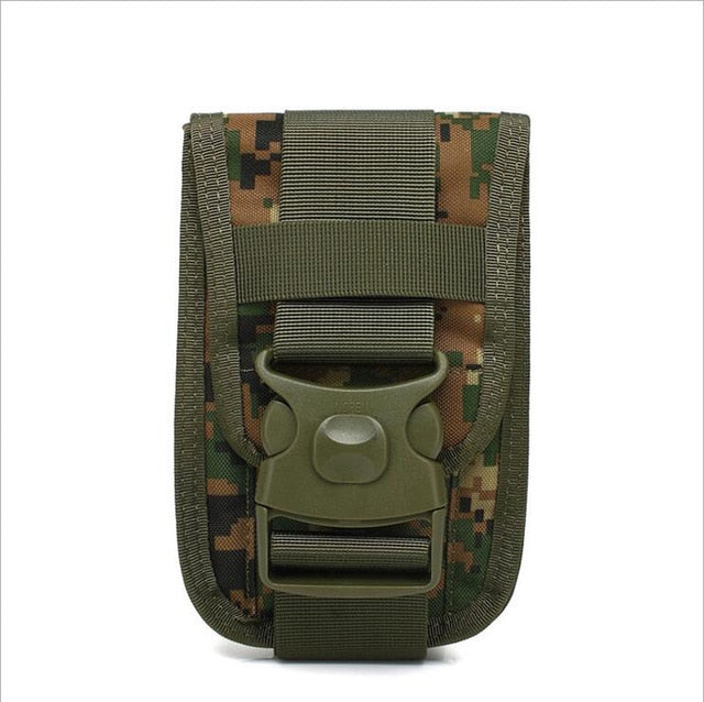 Tactical Waist Pack Shockproof Double Phone Pouch Wallet Card Hand Bag Gun Accessory for Camping