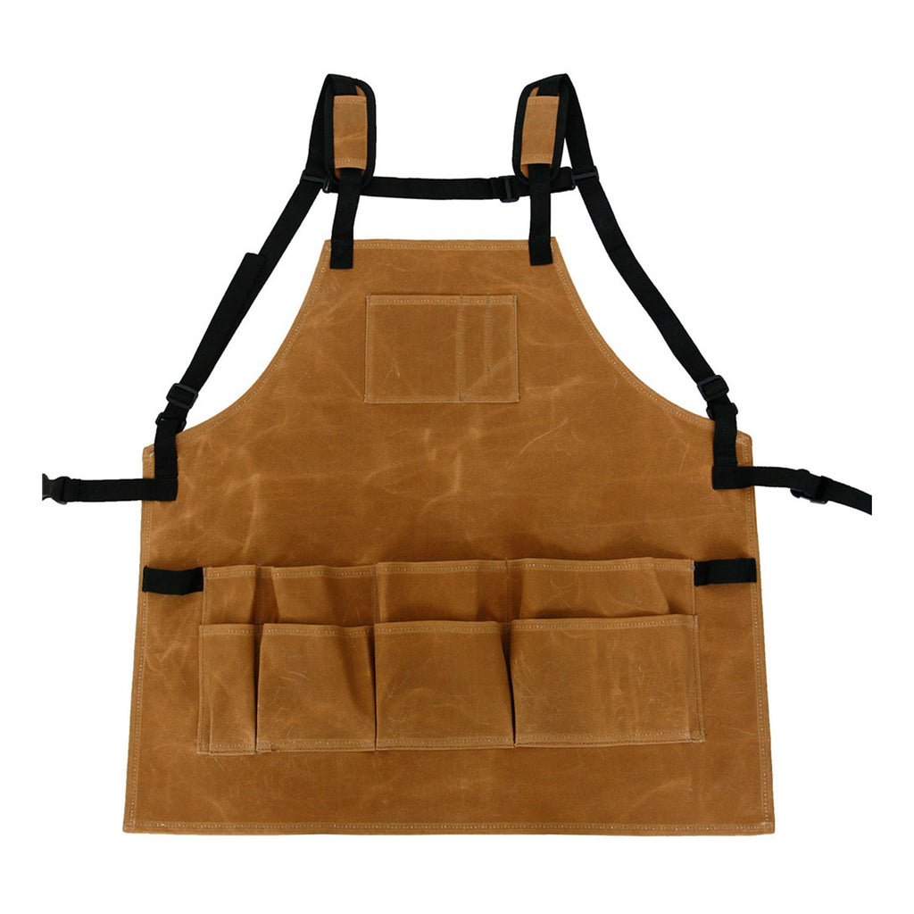 Garden Tool Apron Adjustable Waist with Pockets Waterproof Canvas Home Organizer