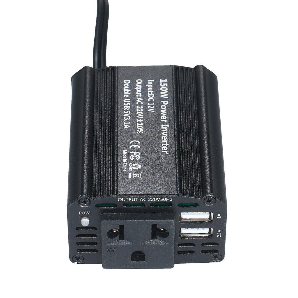 150W Portable Power Inverter DC 12V to AC 220V Car Converter Transformer