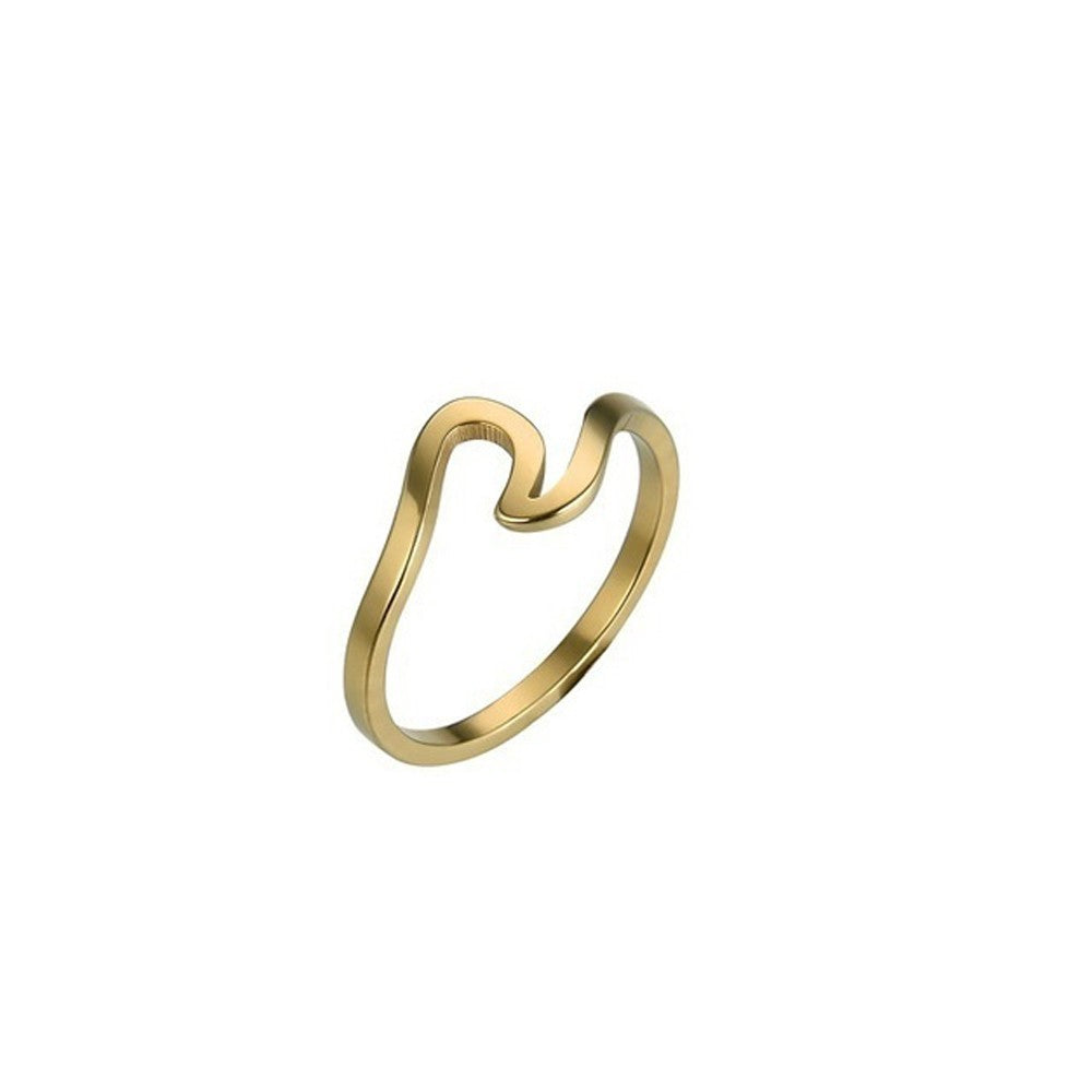 Style of Waves Spindrift Rings Irregular Slender Fashion Personality Creative Joint Tail Ring