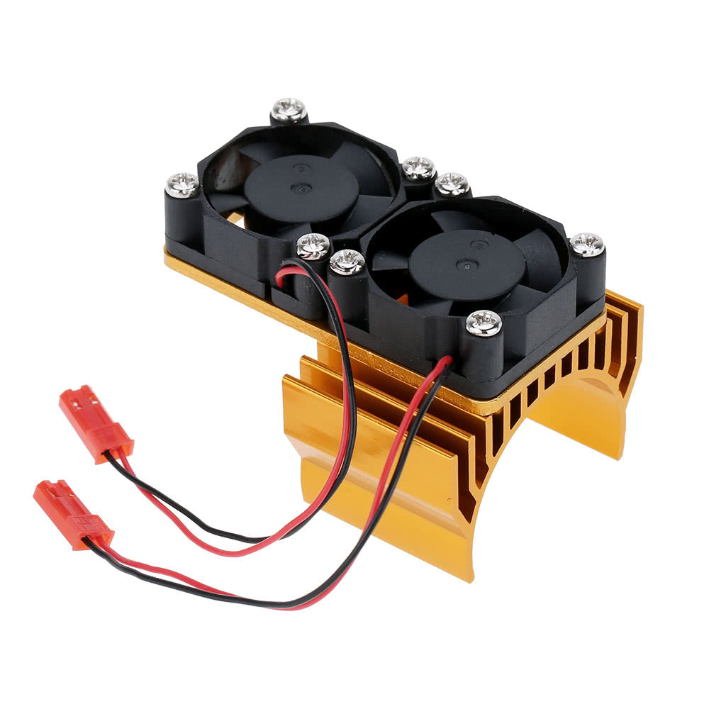 7019 Motor Heat Sink With Two Cooling Fans for 1/10 HSP RC Car 540/550 3650