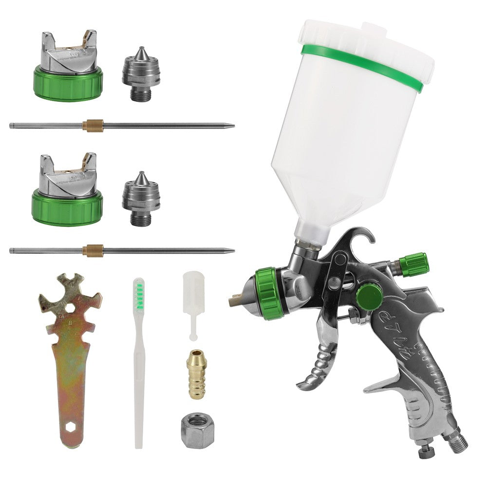 Airbrush Kit HVLP Air Spray Machine Gravitational Force Feed Paint Sprayer Brush Set